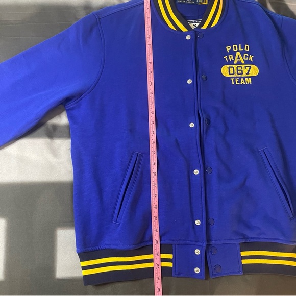 Polo Ralph Lauren Logo Fleece Baseball Jacket NWT - Picture 6 of 9